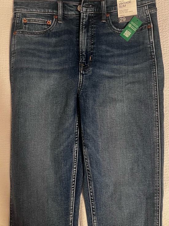 GAP Denim - GAP Vintage Slim High-Rise Women's Jeans - Medium Blue Wash 29 8 Long